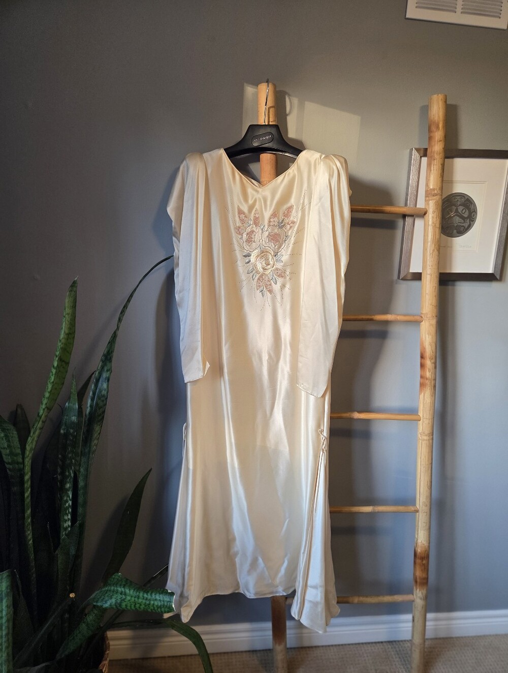 Vintage 80s Maggie Reeves Silk Evening Gown